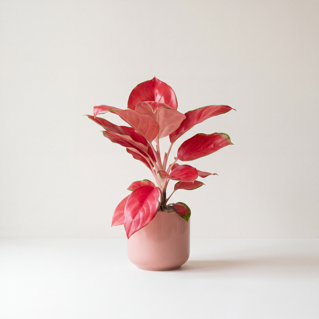 Aglaonema Chinese Red studio photograph