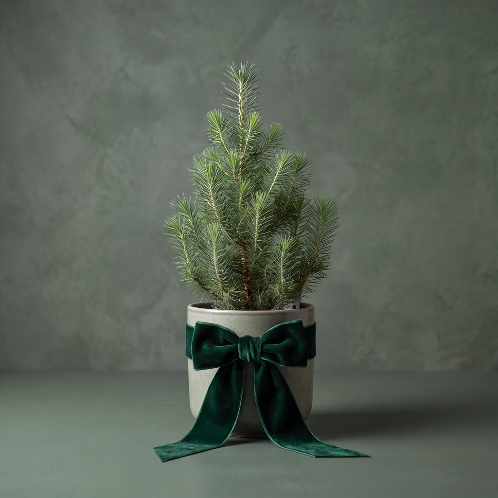 Festive Pine with velvet bow
