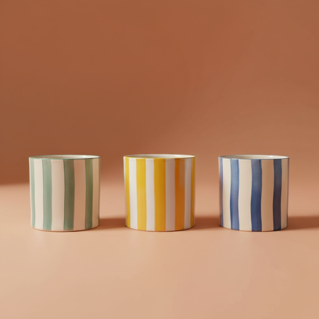 Striped Ceramic Multiple Colours