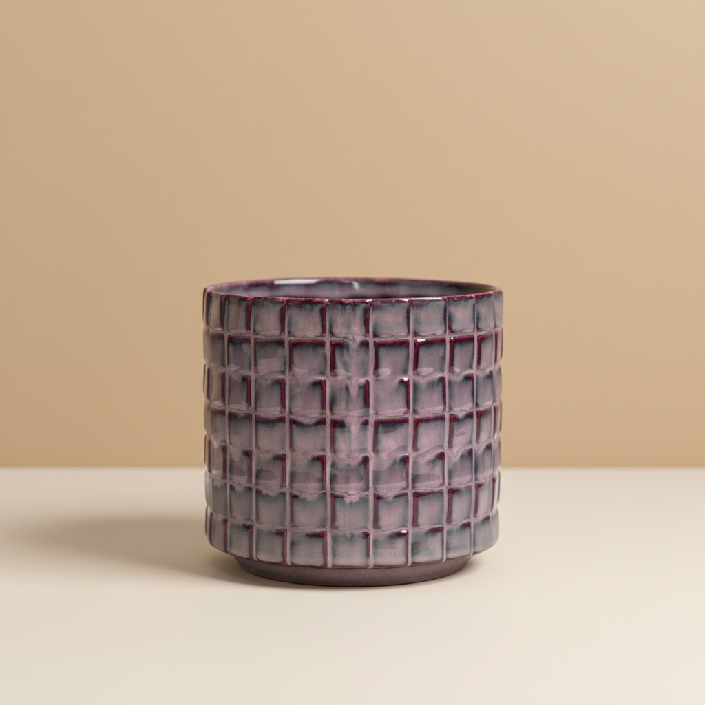 Tarah Textured Planter In Purple